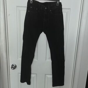 Levi's Men's Dark Black Straight Jeans
